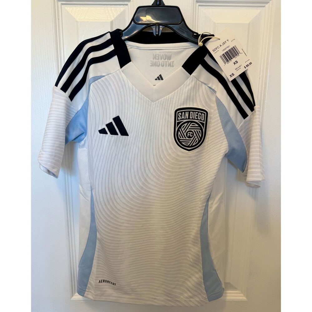 Adidas San Diego FC 2025/2026 Youth Unisex Away Jersey Size XS NWT MLS